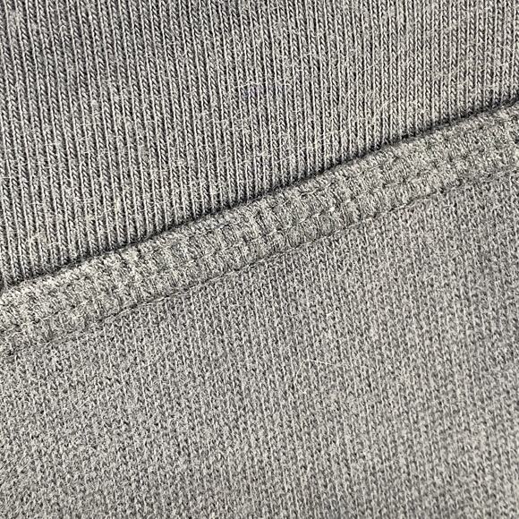 EILEEN FISHER Pants L Heavy Brushed Flannel Cotton Elastic Waistband Blue Gray - Picture 6 of 12